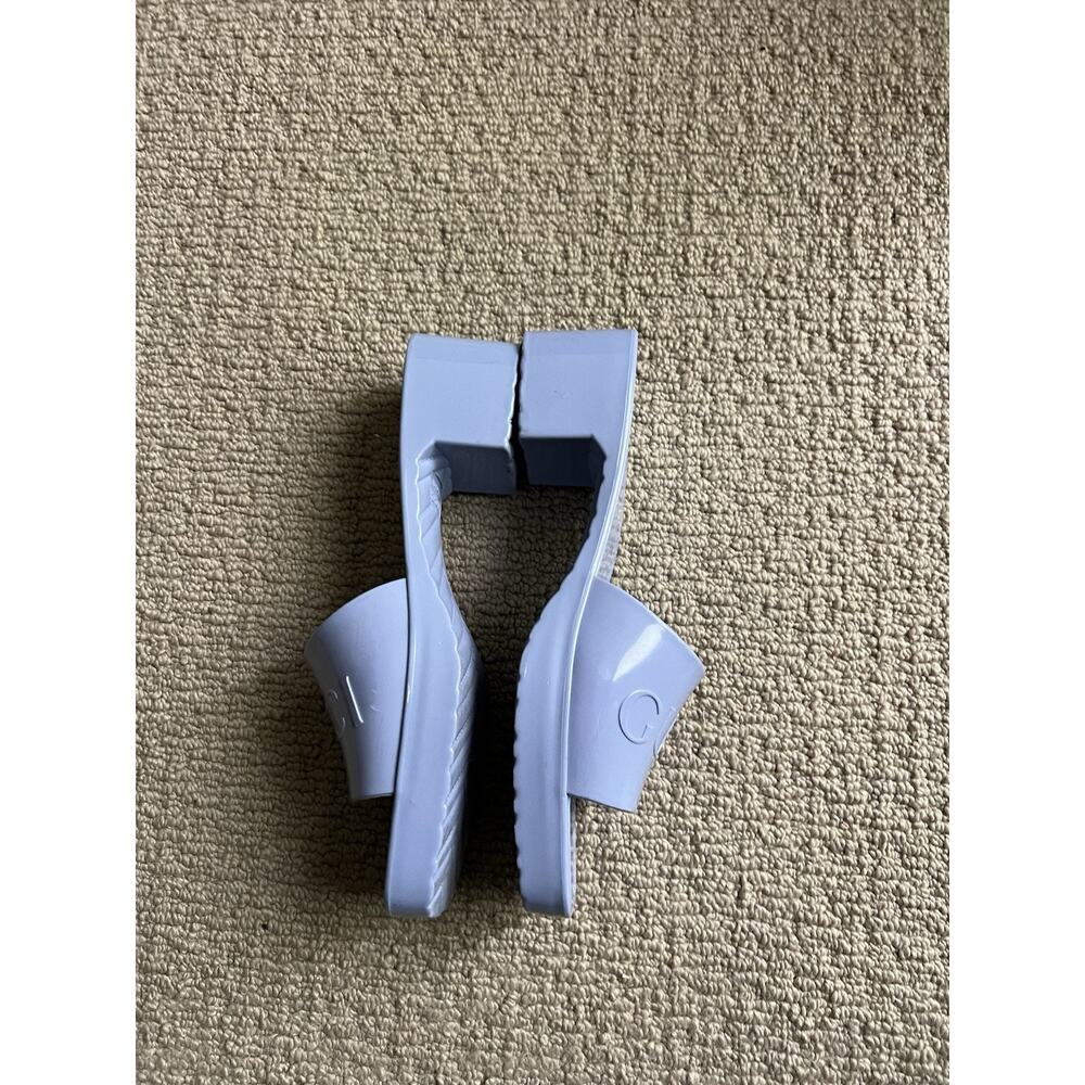 GUCCI Rubber Light Blue Platform Heels Womens EU 41 USA 11 Slip On - Picture 7 of 14